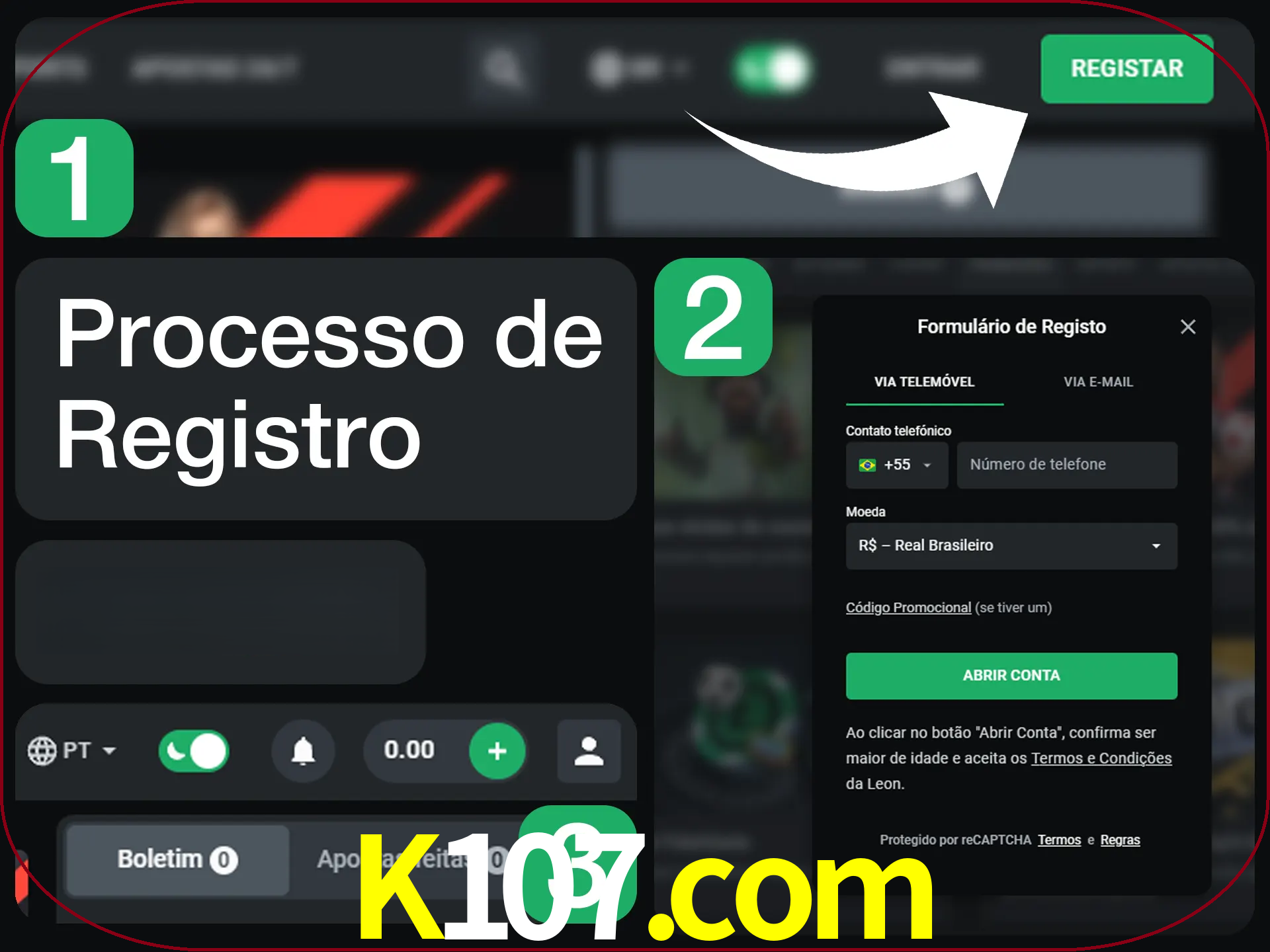 O processo de registro na LeonBet é simples.